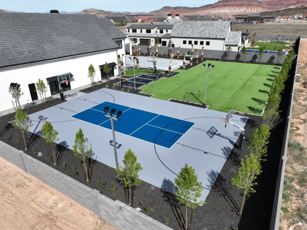 backyard basketball court